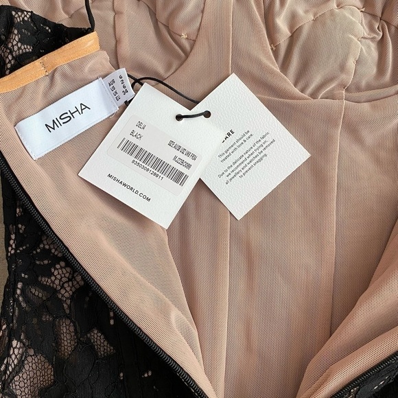 NEW Misha Collection x Revolve Delia Bodysuit Black Lace Gusset Snaps Size 2 - Picture 6 of 9